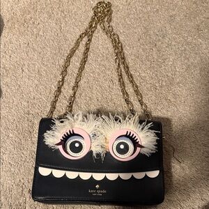 Kate Spade Black and Cream Eye Design Shoulder Bag